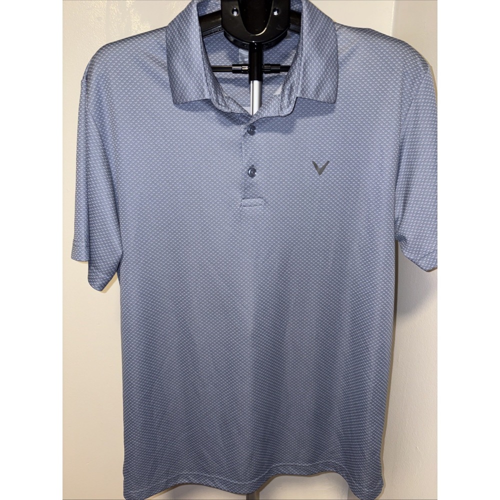 Callaway Opti Dri Polo Shirt Mens Large Purple  Short Sleeve‎ Golf